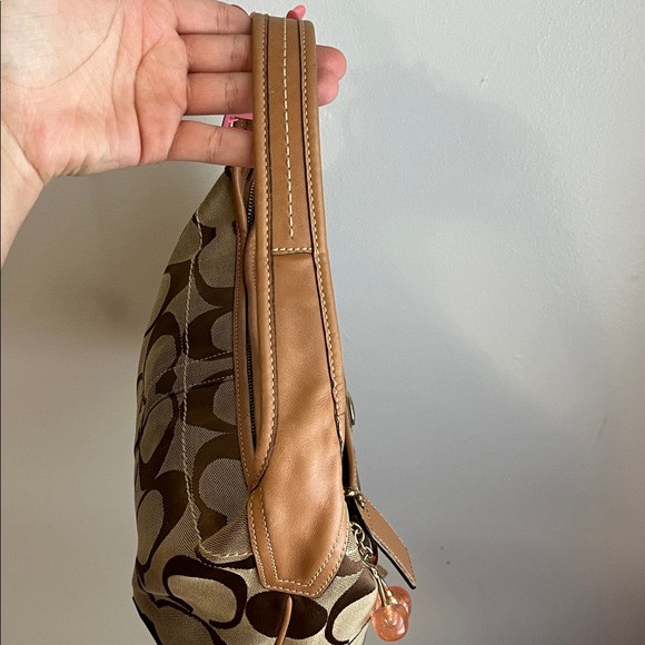 Coach Signature Brown and Tan Hobo Bag - Picture 5 of 14
